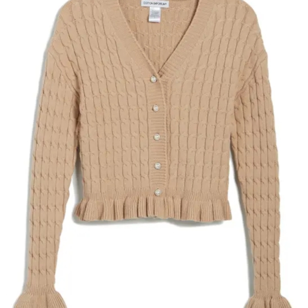 Cotton Emporium Women's Beige Cardigan
